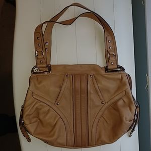 B. Makowsky Mustard Leather Handbag